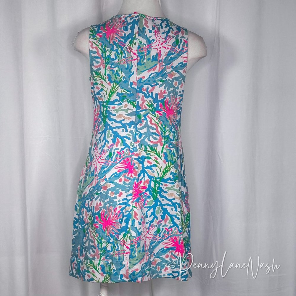 Lilly Pulitzer Harper Shift Dress Multi Coral Bay - Picture 10 of 12